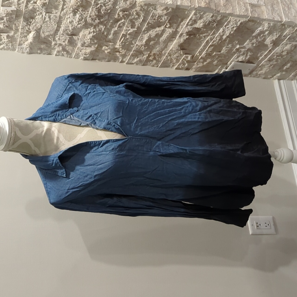 Fifteen Twenty ombre denim look shirt